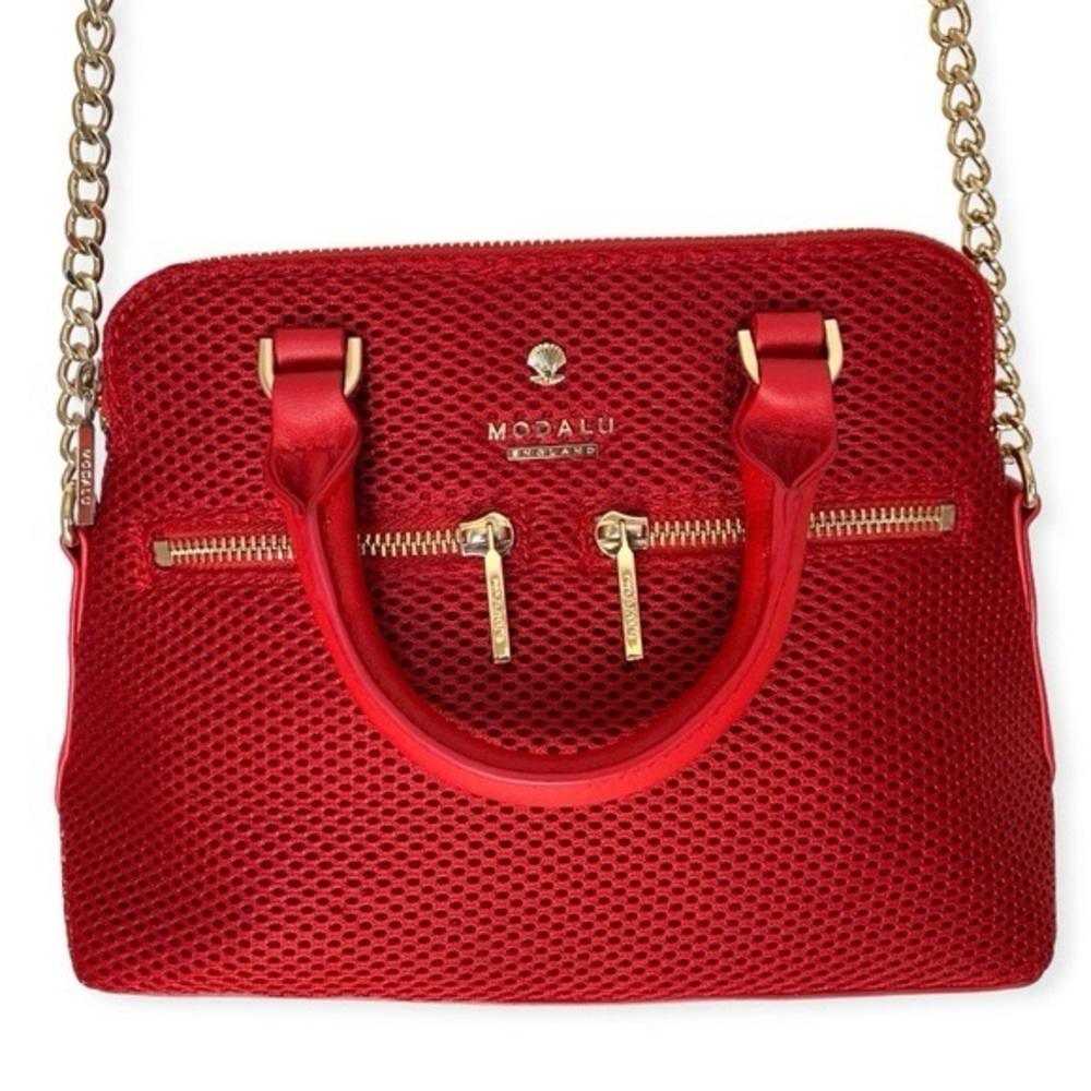 Modalu “Pippa” Small Red Grab Bag *RARE FABRIC DESIGN* NWOT